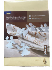 Serviettenringe - 6 Stück versilbert - Engel - NEU in OVP