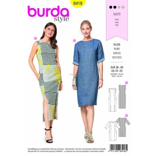 Burda schnittmuster 6418 style - 6418,