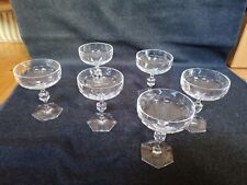 5 Champagner Sekt Schalen Kristallglas geschliffen Josephinenhütte Signiert !!