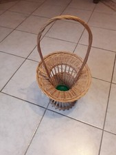 Blumenständer DDR Weidengeflecht Holz Pflanzenständer  Korbgeflecht