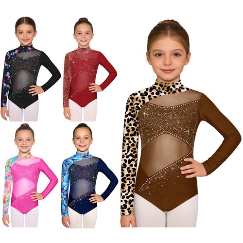 Mädchen trikot glänzend body - glänzend,