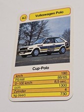 Volkswagen Polo - Cup - Sachs - A2  - Einzelkarte - Quartett  (4)
