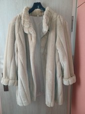 Webpelzmantel beige - webpelzmantel,