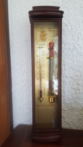 Storm glass barometer mit - storm,