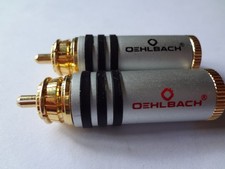 2x Oehlbach Cinchstecker Lötversion bis 9mm Kabel