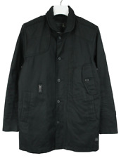 G-Star Decoy Garber Trench Jacke Herren XL Geknöpft Taschen Schwarz