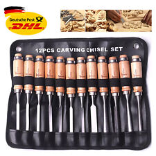 12-teiliges Schnitzmesser Set für Holz & Holzschnitzerei - Präzisionswerkzeuge