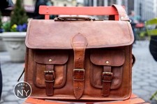Tasche Umhängetasche Büro Leder Messenger Laptop Schultertasche Vintage Bag