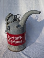 Original Essolub Zweitakt Mischkanne, Emailschild, altdeutsch, verzinktes Blech