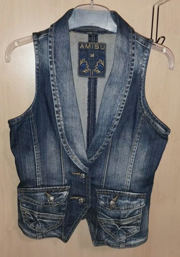 Amisu jeansweste xs - jeansweste, gr.34