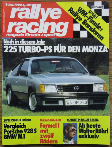 Rallye racing irmscher - racing, 01/80