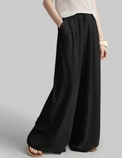 Damen Leinenhose M 38 Wide Leg