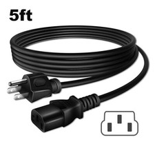5ft UL AC Power Cord Cable For