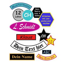 Namensschild Aufnäher Patch