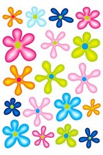 Aufkleber blumen set 300 200 - aufkleber,