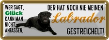 Blechschild 10x27 cm Labrador