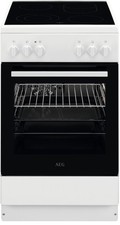 AEG CCB54091BW Standherd mit Glaskeramikkochfeld, 50 cm breit, 57 L, 8 Beheizung
