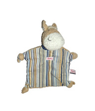 Sigikid Pferd Pony Esel braun beige + blau Schmusetuch Schnuffeltuch Kuscheltuch