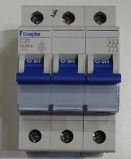 Leitungsschutzschalter Doepke DLS 6h, C20, 6KA 3-polig