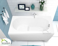 Badewanne Wanne Rechteck Sitzbadewanne Sitz 120x75 130x75 cm -/+ Schürze Acryl