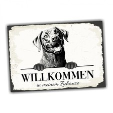 Hundeschild willkommen zuhause - hundeschild,
