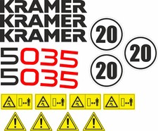 KRAMER 5035 Radlader Lader Ladegerät Aufkleber Set Decals