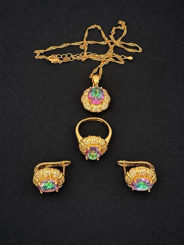 Mode schmuckset gelbgold - mode,