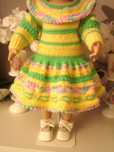 Puppen strickkleid handarbeit - puppen-strickkleid, -handarbeit