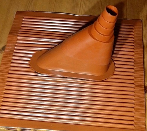 Dachhaube alu ziegelrot mit - ziegelrot,