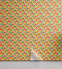 Retro Tapete Kariert Bunte