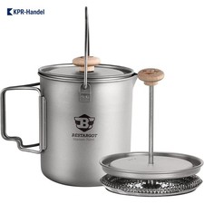 Titan Camping French Press Kaffeekocher 750ml - Ultraleichtes Outdoor Geschirr