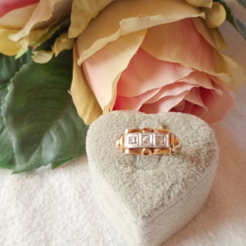 Ring 585 gold mit diamanten - ring,