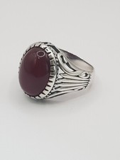 toller massiver Silber 925 Ring Echt Silber braun Stein herren Damen Silber Ring