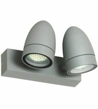 LED Wand Außenleuchte aus Aluminium-Glas, Grau Ranex 5000.480 warm weiß/ 38° Abs