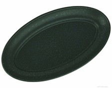 Bunzlauer Keramik Servierplatte / Aufschnittplatte 35.5x20.7x4.4cm im Dekor grün