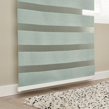 2x IKEA elegante Schiebevorhang Knoppmal 60cm X 300cm türkis