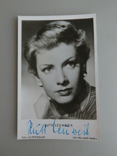 Autogramm ruth leuwerik - ruth,