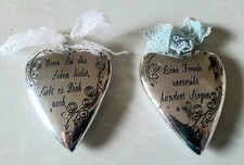 2x ältere Herzen Metall