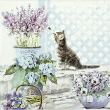 4x einzelne Papierservietten