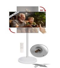 NEU Mobiler Smart Touch Bildschirm Akku Standfuß Rollen für Filme Home Office