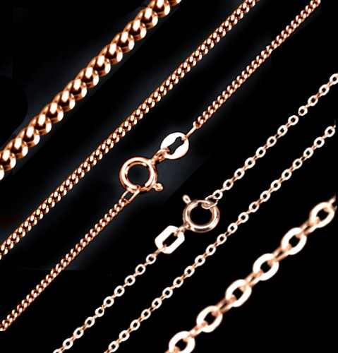 Silberkette 925 rosegold - silberkette, 925/-