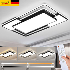 LED Design Deckenleuchte Dimmbar Deckenlampe mit Fernbedienung Wohnzimmer Flur