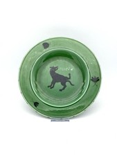 Hedwig Bollhagen, Wandteller, designt by Heidi Manthey, grün, schwarz