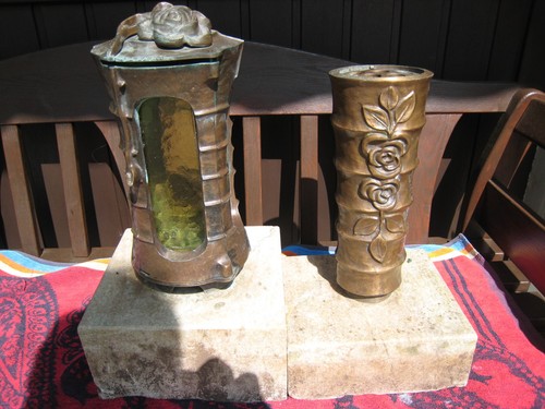 Grablaterne und grabvase aus - grabvase,