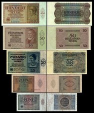 5 - 100 Billionen Reichsbanknoten Februar - März 1924 - 1+2. Ausg.- Reproduktion