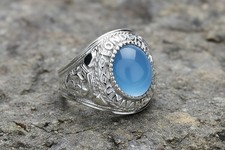 Sterling Silber Herren blauer