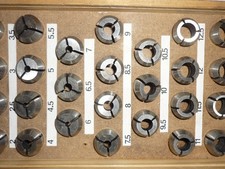 Satz Spannhülsen Spannzangen 2-16 mm in Holzkasten augenscheinlich unbenutzt