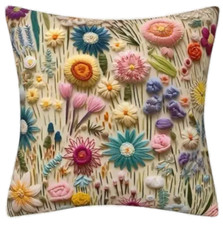 Dekokissen + Füllung Blumen