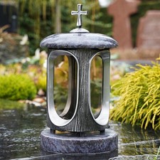 Grab-Lampe mit Kreuz Granit