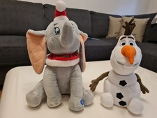 Disney Stofftiere, Dumbo 30cm mit Sound und Olaf-Frozen 25cm